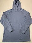 Woolx Basecamp Hoodie Mens Large Blue Merino Wool Sweater Lightweight Pullover