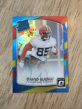 David Njoku 2017 Donruss Optic Rated Rookie #164 Red & Yellow Prizm Browns