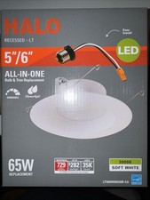 Halo LED Recessed Retrofit Downlight Trim 3000K Soft White 5  /6" All-In-One