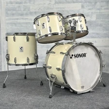 Used Vintage Sonor Phonic 4pc Drum Set White - Very Good