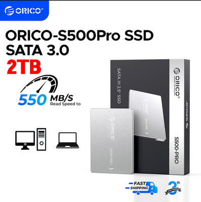 2TB ORICO S500PRO 3D NAND SSD Festplatte Solid Drive 2,5'' SATA 3.0 SSD 550MB/S UK'.