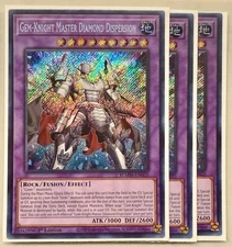 Yugioh! 3x Gem-Knight Master Diamond Dispersion BLMM-EN020 Secret Rare 1st Ed NM