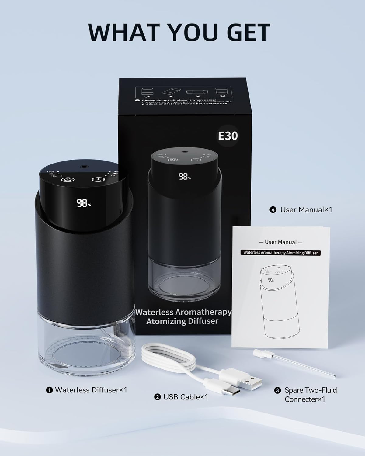 Waterless Essential Oil Diffuser for Home and Commercial Use, up to 2000 Sq.Ft.