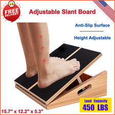 Slant Board For Calf Stretching, Adjustable Wooden Calf Stretcher Incline Board