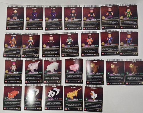 Minecraft Dungeons Arcade game Series 1 complete 60 card set +15 extra - Picture 17 of 18