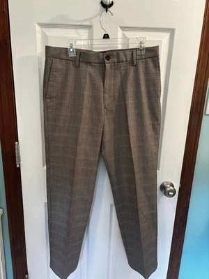 Dockers Pants Mens 34x29 Grey Plaid Straight Fit Trousers/dress Pants - Image 1 of 4