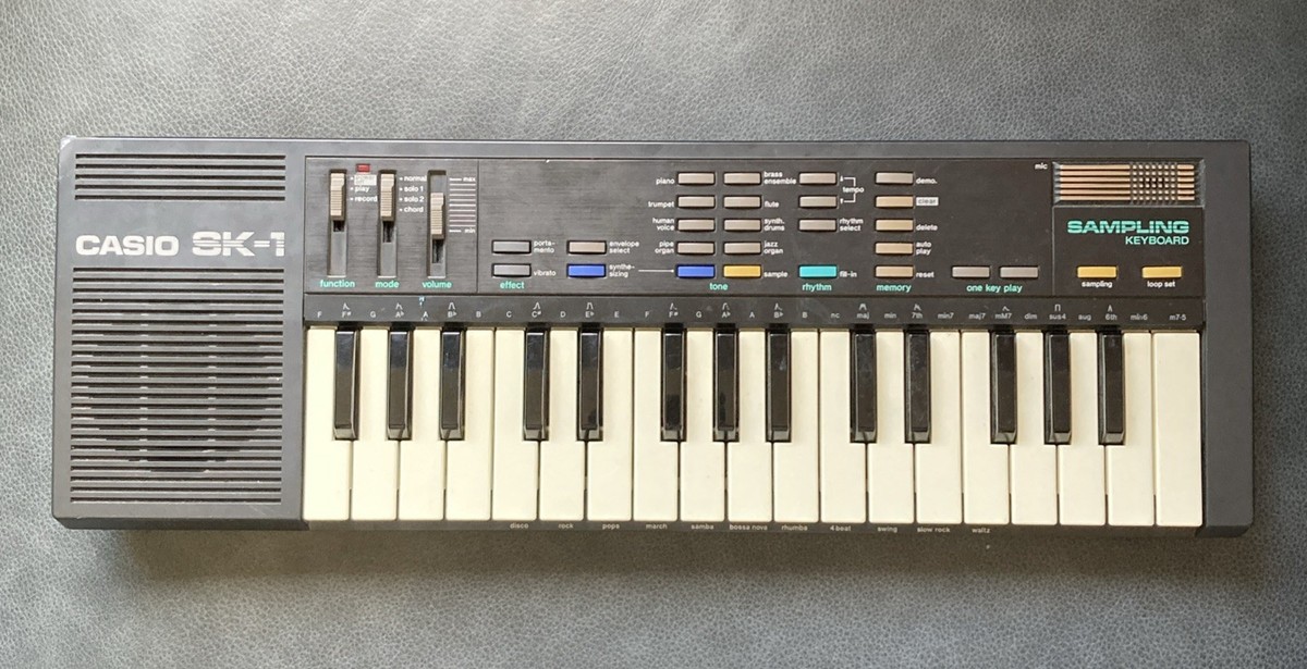Vtg 1980s Casio SK-1 Portable 32 Key Sampling Keyboard Piano Parts