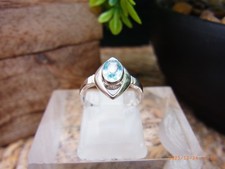 835 Silber Ring Vintage aquamarinfarben Zirkonia Gr. 14,0 mm / 44 Artnr. 1847