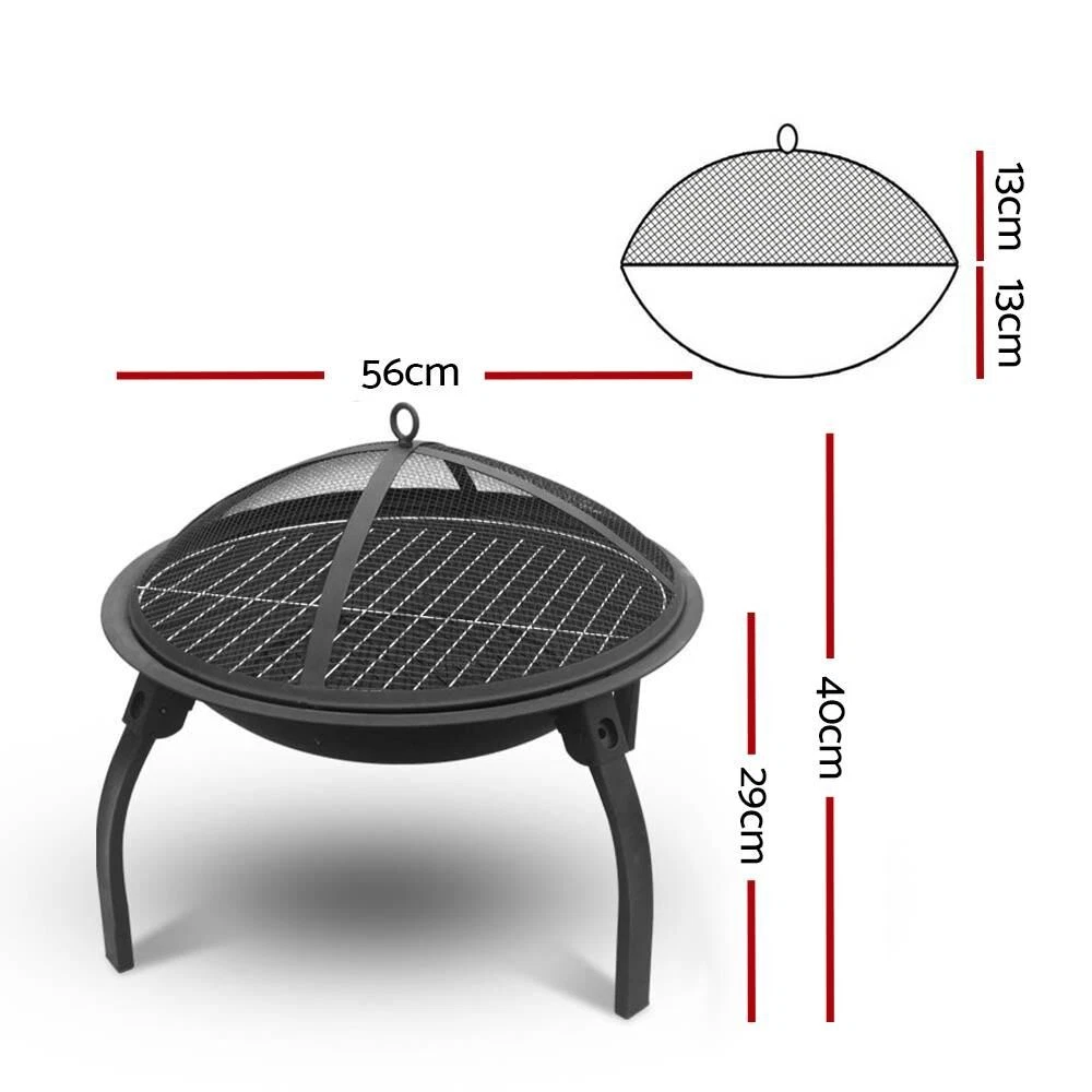RETURNs Grillz Fire Pit BBQ Charcoal Smoker Portable Outdoor Camping Patio Firep