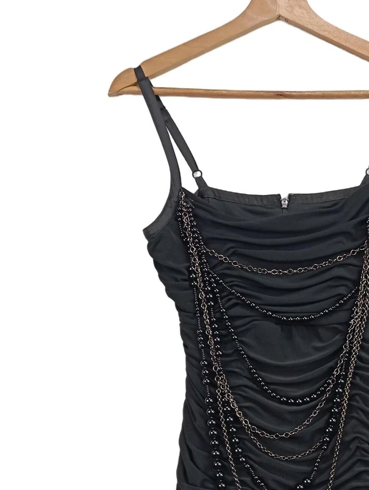 JESSICA SIMPSON Robe de soirée Dames Robe T EU 34 noir élégant - Photo 3/4