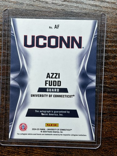 2024-25 Panini UConn Azzi Fudd Auto 24/25 Private Signings UConn Huskies SSP - 第 2/4 張圖片