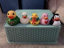 Random Set Of 5 Holiday/Winter Rubber Ducks