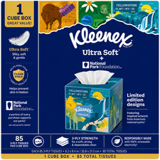 Pack Kleenex Ultra Soft Facial Tissue, 3-Ply, 85-count, 12-pack