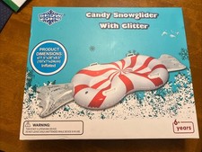 Candy Snowglider Inflatable Winter Sled for 2 Riders Snowtube with Glitter