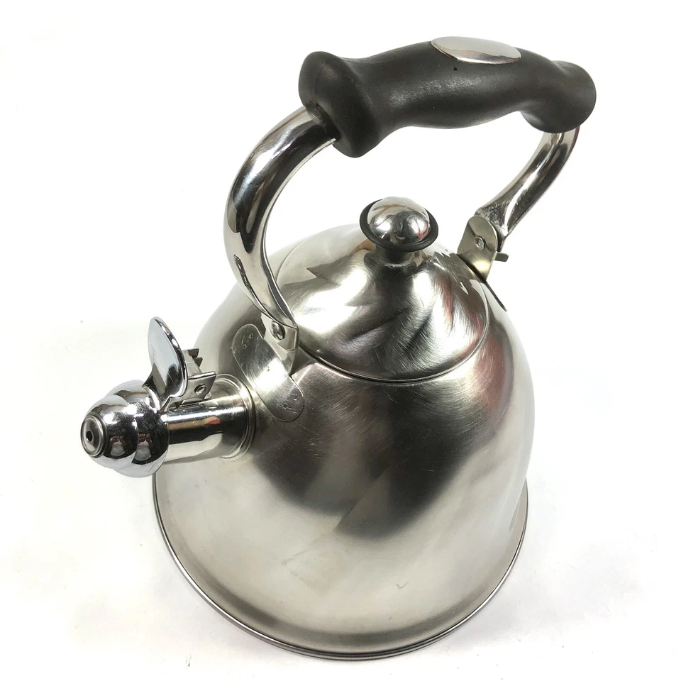 Mr Coffee 2.3 Quart Stainless Steel Whistling Tea Kettle 10.5” Tall With Handle - Image 3 of 4