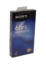 SONY VHS VIDEO TAPE T-120VR Premium Grade 6 Hours New Blank Sealed Media VCR