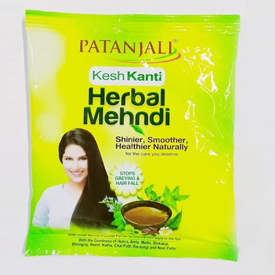 Patanjali Herbal Mehandi Kesh Kanti Natural 75 Gram Hair Brown Henna Pack Black