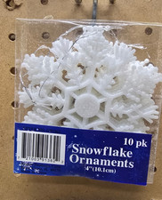 CHRISTMAS SNOWFLAKE ORNAMENTS PICK YOUR FAVORITE SIZE AND COLOR 