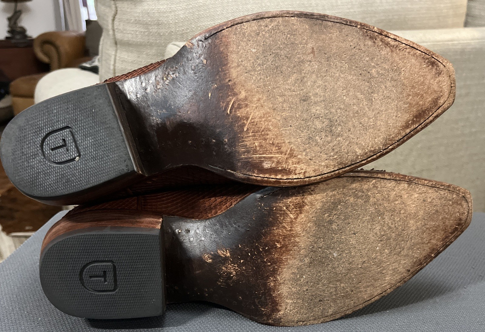 Tecovas Genuine Python Boots Pointed Toe Dark Tan… - image 12