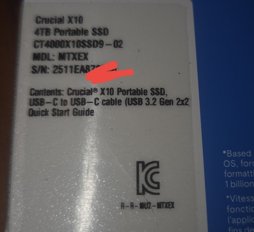 Crucial X10 4TB Portable External SSD Up to 2,100MB/s USB 3.2 USB-C Blue - Bild 9 von 9