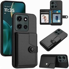 1. For Moto G Power 5G 2025 RFID Blocking Wallet Case, Black, TPU interior