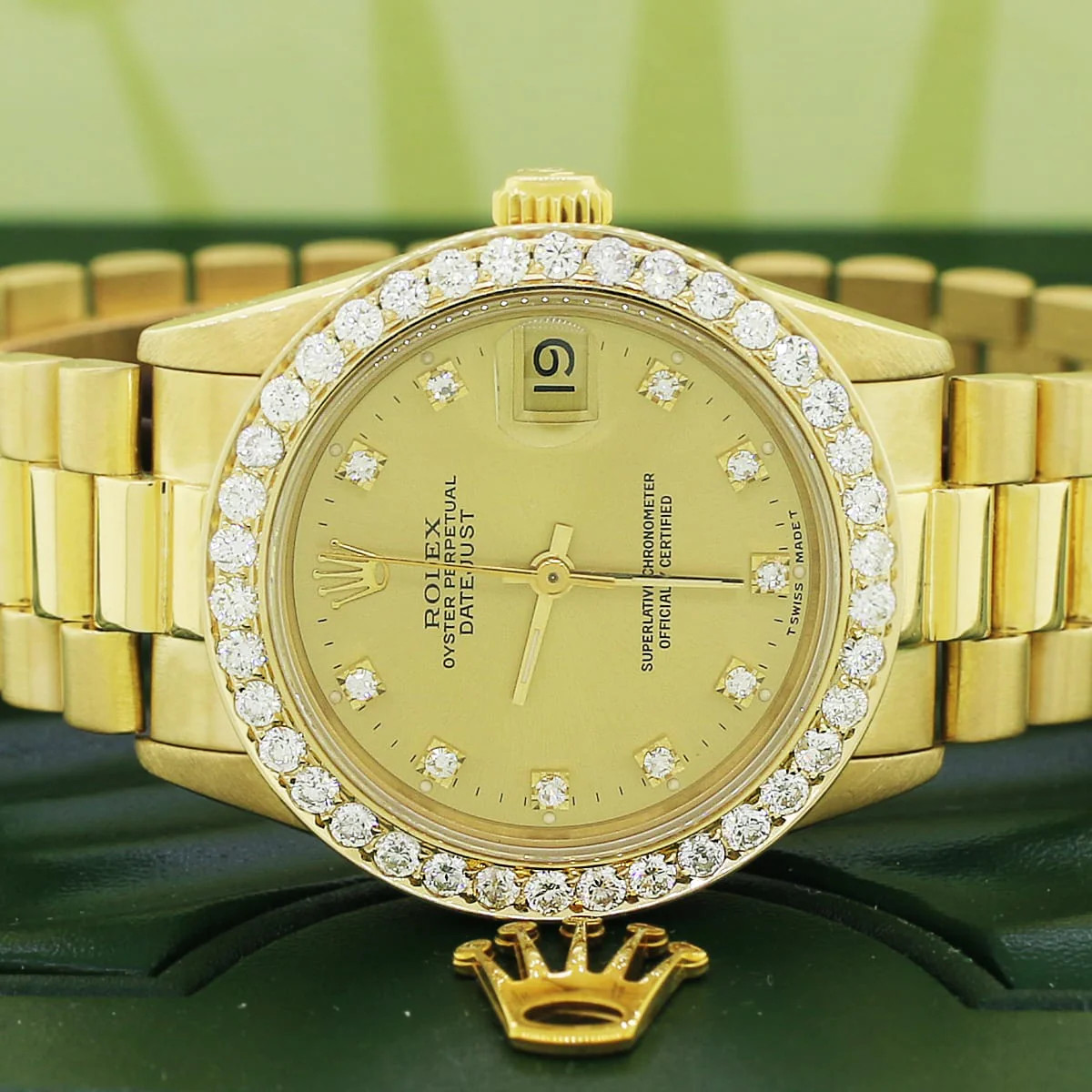 Rolex President Datejust Gold Factory Custom