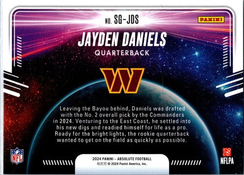 Panini Absolute 2024 #SG-JDS Jayden Daniels Star Gazing - Photo 2/2