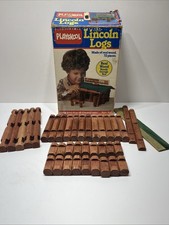 Vintage LINCOLN LOGS by Playskool No. 884 Only 39 Of 79 - Good To Complete Sets