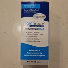 RectiCare Advanced Hemorrhoidal Cream Hemorrhoids 30g Recti Care Exp 2026+