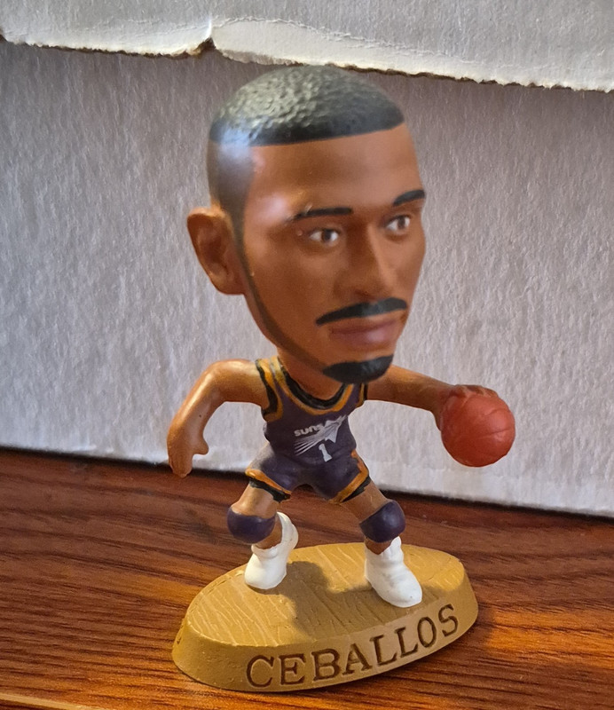 Basketball Player Ceballos Bobblehead Plastic Figure w/ Stand Multicolor