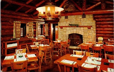 Dining Room, White Pines State Park, Oregon IL Vintage Postcard B124