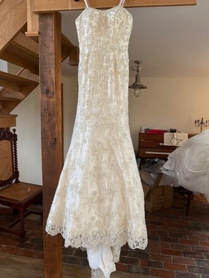 Tolles Ian Stuart Ivory Brautkleid 8 So glitzernd!! (A7)
