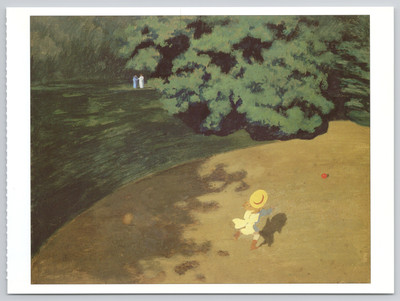 Child Playing Ball Painting Musee d'Orsay Paris France Postcard