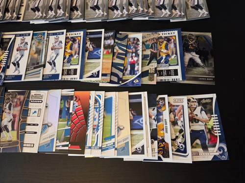 Jared Goff 79 Card Lot Prizm Inserts Detroit Lions Rams Collection 4x Pro Bowl - Afbeelding 4 van 6