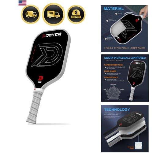 Pickleball Paddle in Fibra di Carbonio, T700SC Power Pickleball Paddle con Poliprop... - Foto 1 di 10
