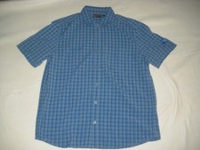 Hemd Outdoor Freizeit v. MAMMUT, Gr. XL, Kurzarm, blau kariert, neu o. Etikett
