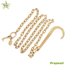 Grade 70 Tow Chain 15" Mini J Hook 5/16 x 10 FT Recovery Wrecker Axle