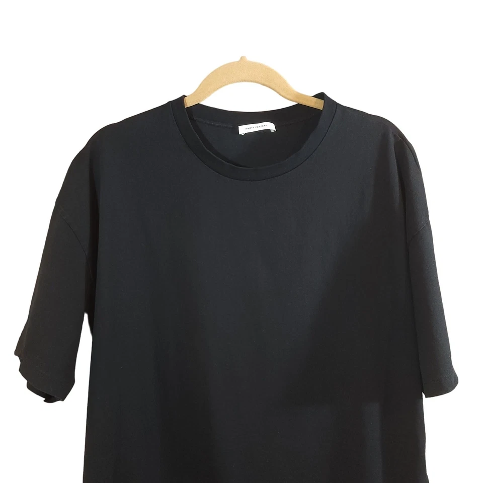 Camiseta masculina preta de algodão orgânico manga curta clássica noventa por cento GG - Imagem 4 de 4