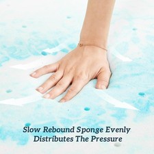 Premium Gel Memory Foam Mattress Topper US Certified Comfort Bed Pad for Cooling