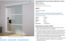 Porta Scorrevole di Vetro con Binario
