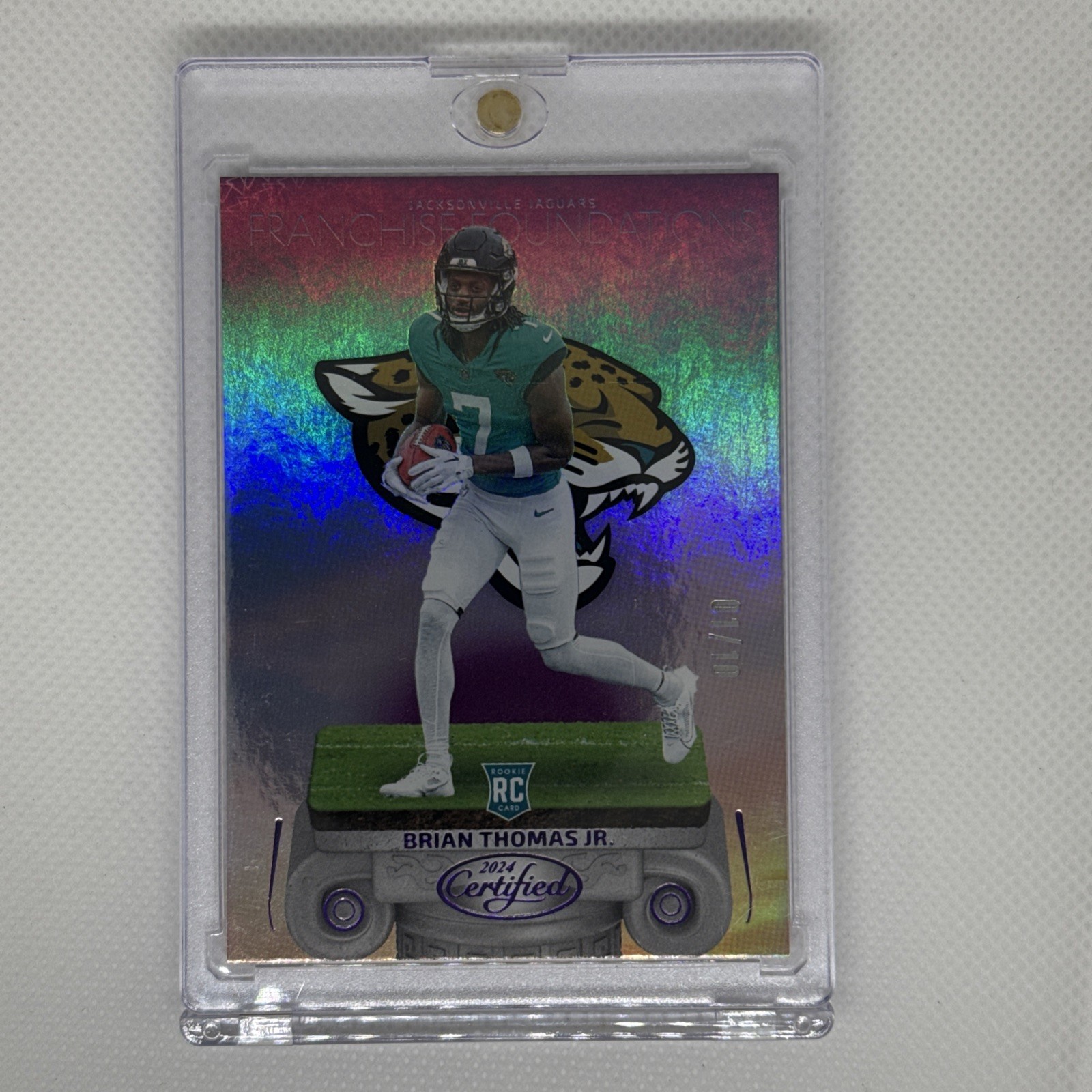 Brian Thomas Panini Certified Franchise Foundations #10 Purple Mirror
