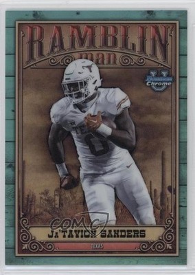 2023 Bowman U Chrome Ramblin' Man Aqua Refractor 2/150 Ja'Tavion Sanders pe8