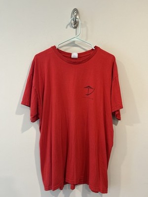Vtg Red T Shirt XL Viaduc De Millau Cable Bridge France Y2K