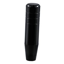 Long Shift Knob Weighted Aluminum Alloy Polished Metal Driving Handle Black