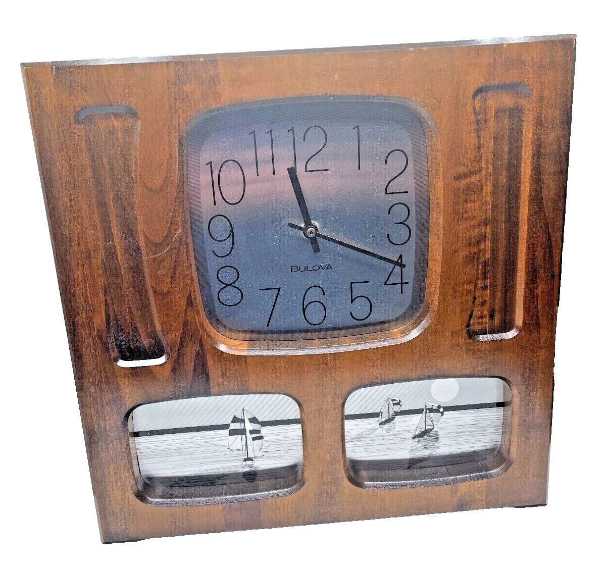 bulova square wall clock