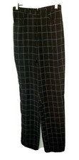 Reformation Women's Window pane check High Rise Black Pants Size XS