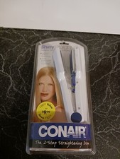 1999 Conair Shiny Straight Electric 2-Step Hair Straightening Flat Iron NOS