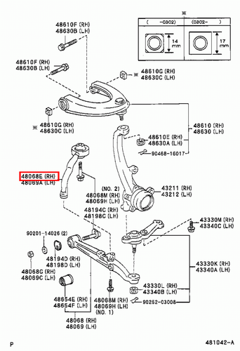 Genuine Toyota Brevis JCG11 JCG10 Crown JKS175 Front Suspension Lower RH Arm - Imagen 3 de 8