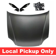 New Primed Steel Hood W Hinges Latch Set For 1992-1995 Honda Civic Sedan