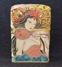 Golden 3d Japanese Queen Geisha zippo Reflektierende im Dunkeln Acryl Ständer